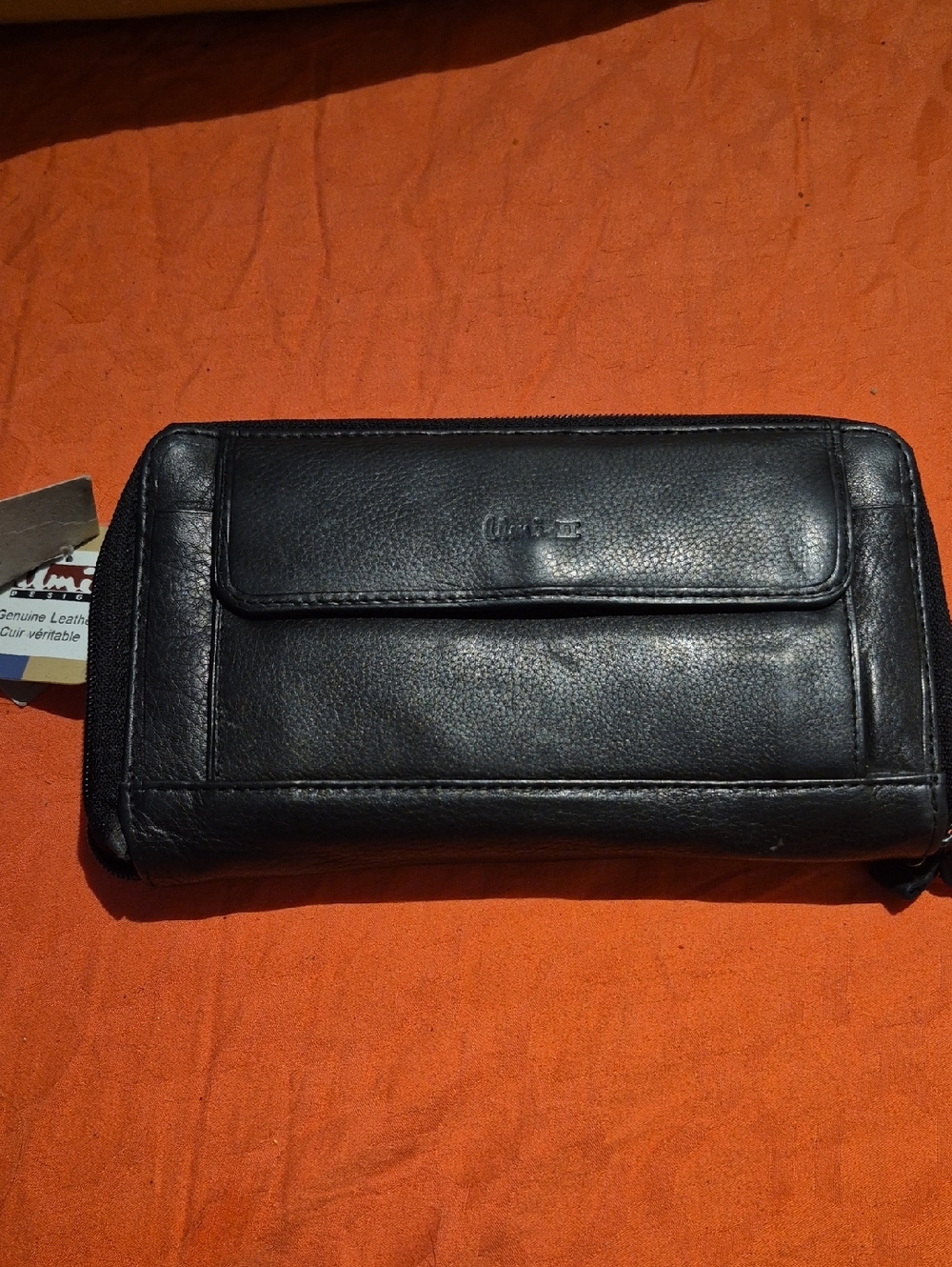 Leather Travel Wallet - Black